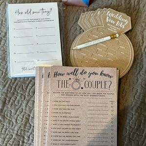 Engagement party / bridal party games
